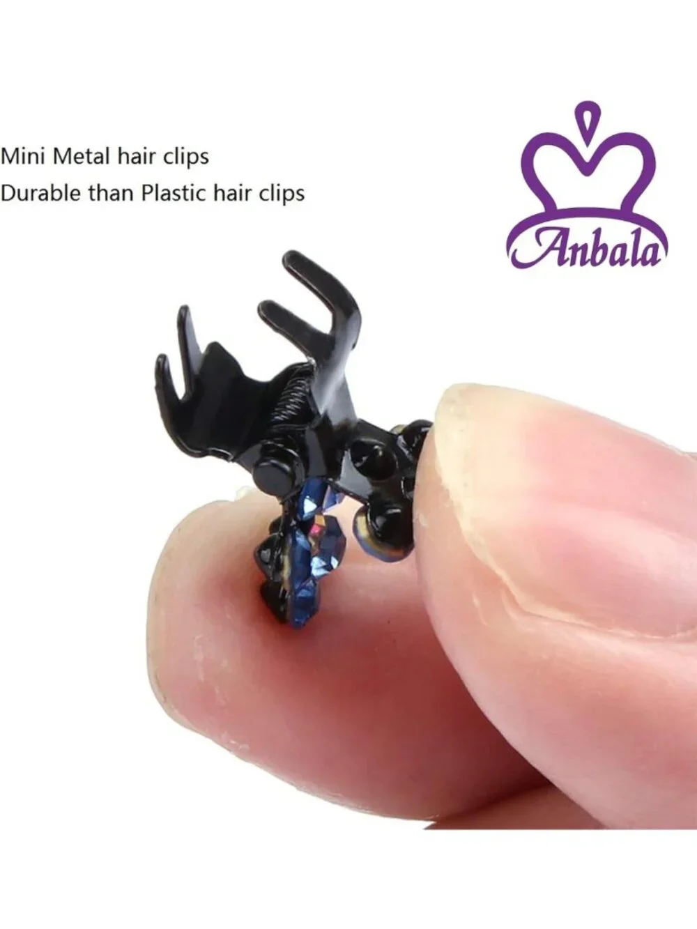 65pcs Mini Hair Clips Set - No-Slip Grip Claw Clips, Glitter & Rhinestone Hair